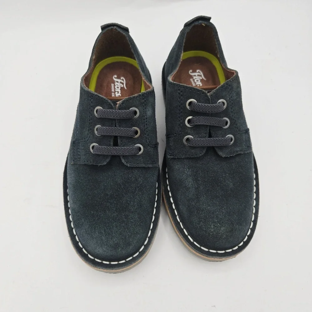 Florsheim Boys Navigator Dress Casual Plain Toe Jr.‎ Oxford 12 Navy Suede